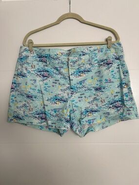 Old Navy Light Aqua Beach Print Women’s Shorts